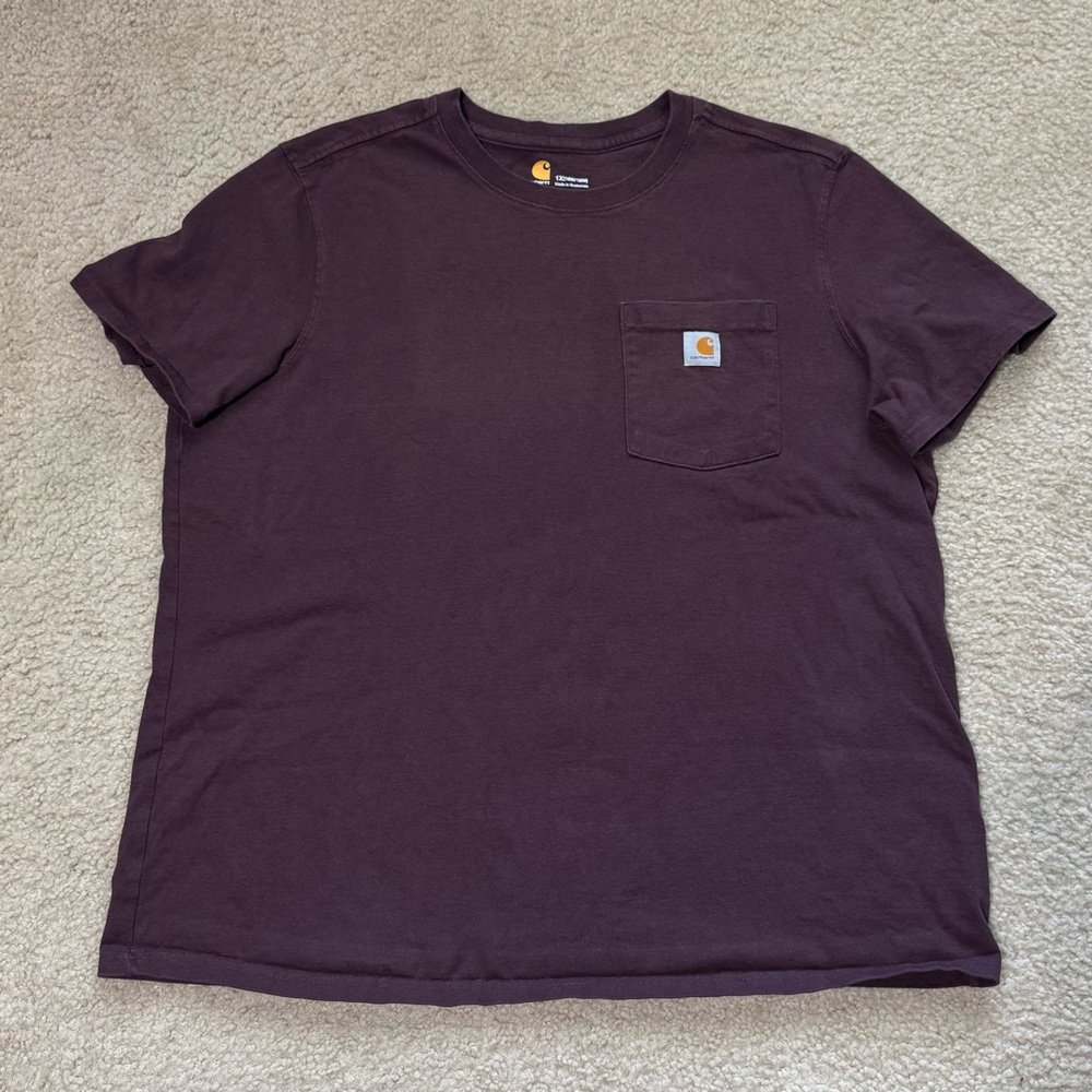 Carhartt Men's Dark Purple Short Sleeve Tee